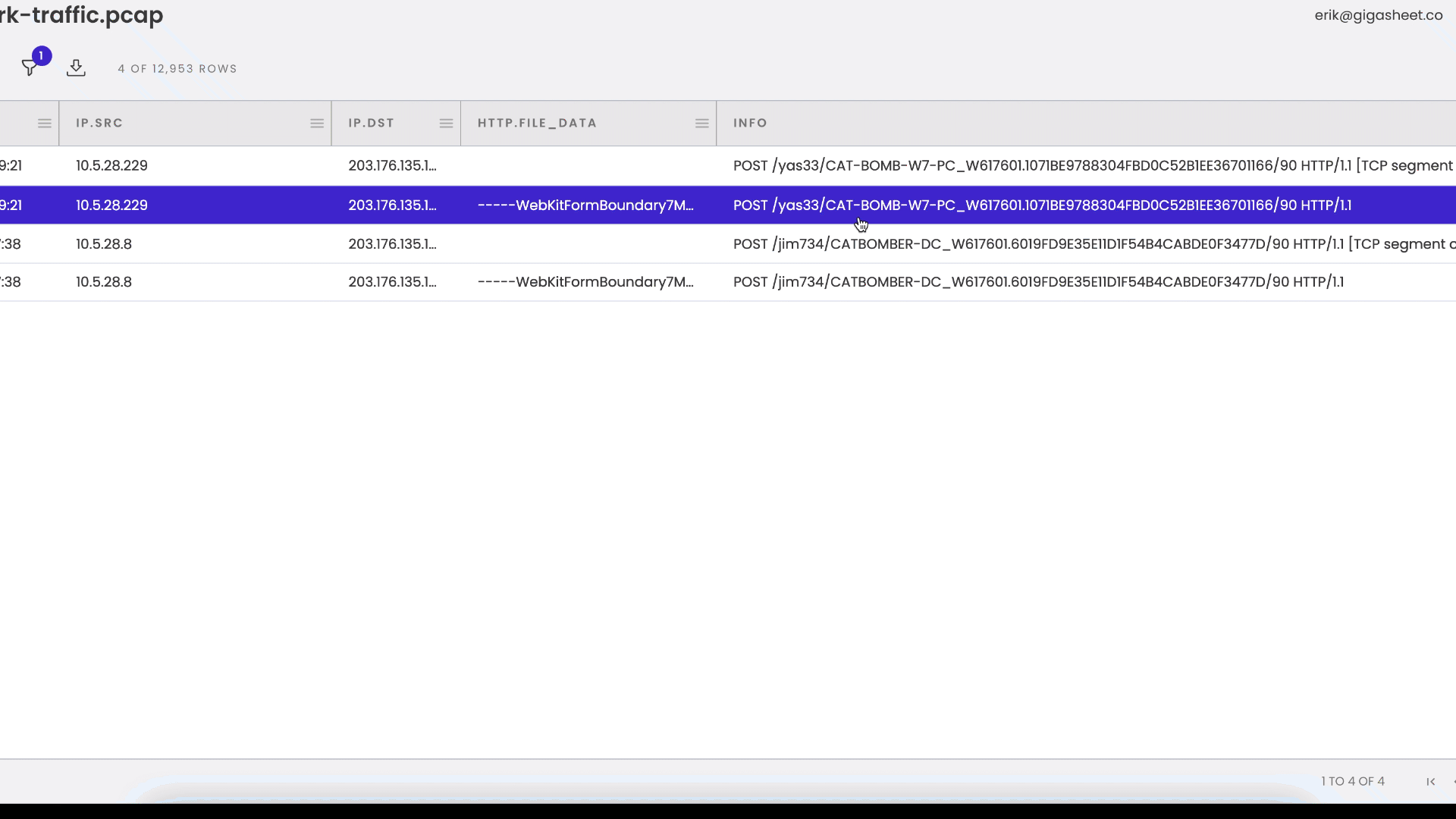 TrickBot PCAP Frame Details