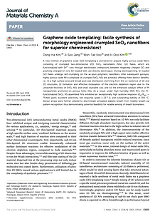 34. Graphene Oxide Templating: Facile Synthesis of Morphology Engineered crumpled SnO2 Nanofibers for Superior Chemiresistors