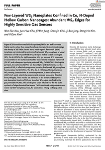37. Few-Layered WS2 nanoplates Confined in Co, N-Doped Hollow Carbon Nanocages: Abundant WS2 Edges for Highly Sensitive Gas Sensors