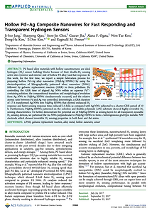 23. Hollow Pd-Ag Composite Nanowires for Fast Responding and Transparent Hydrogen Sensors