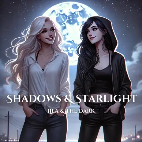 Cover of the Shadows & Starlight Podcast – A dark, atmospheric design with glowing stars and shadowy silhouettes, representing fantasy storytelling, myth, and mystery.