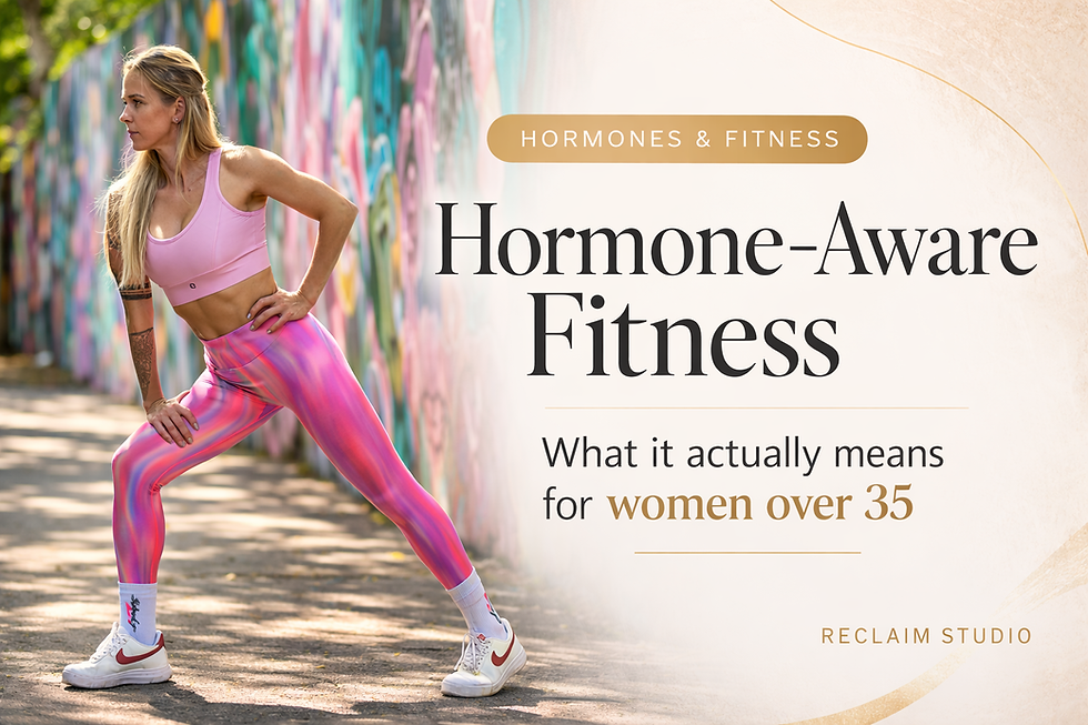 Woman exercising in a hormone-aware fitness routine designed for women 35+