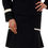 Thumbnail: Navy Italian Wool Flared Skirt w/ Contrasting Ivory Trim