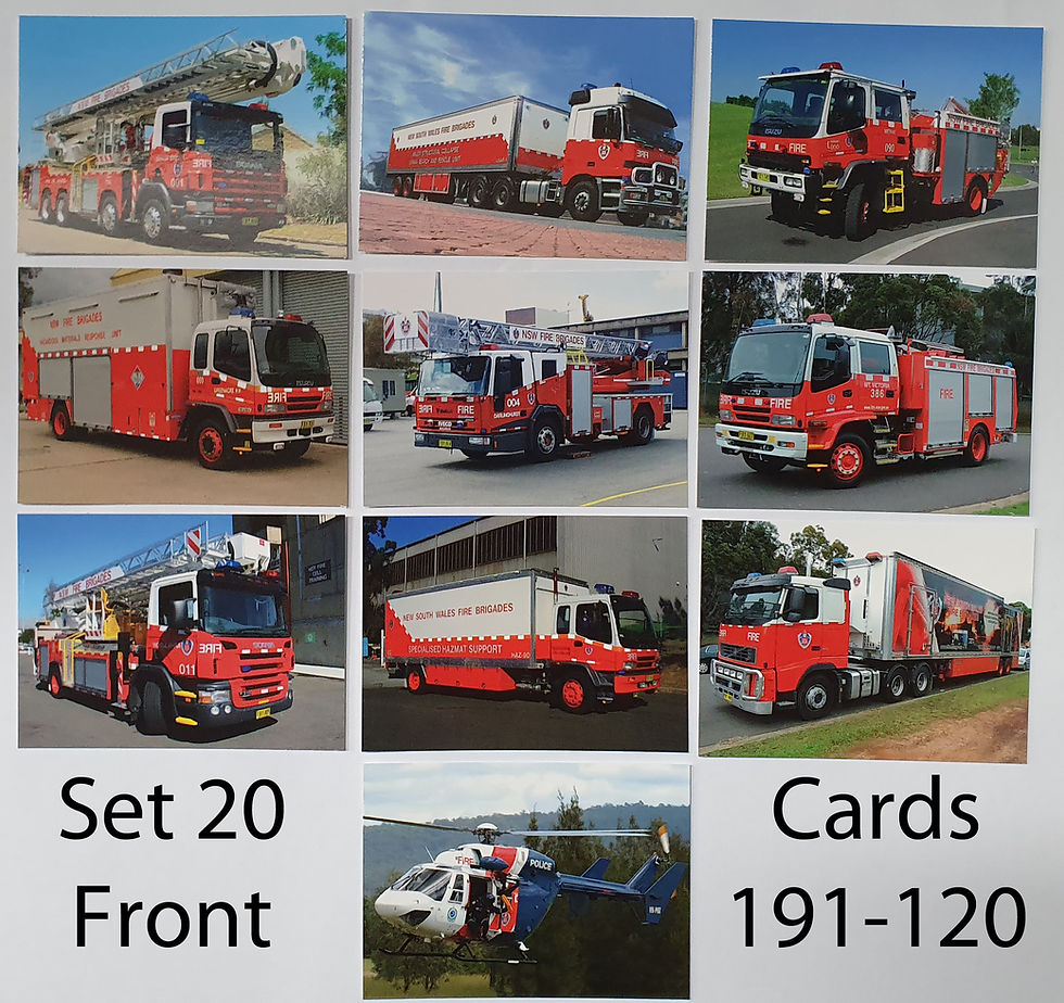 Thumbnail: NSW Fire Brigades Swap Cards Set 11 - 20