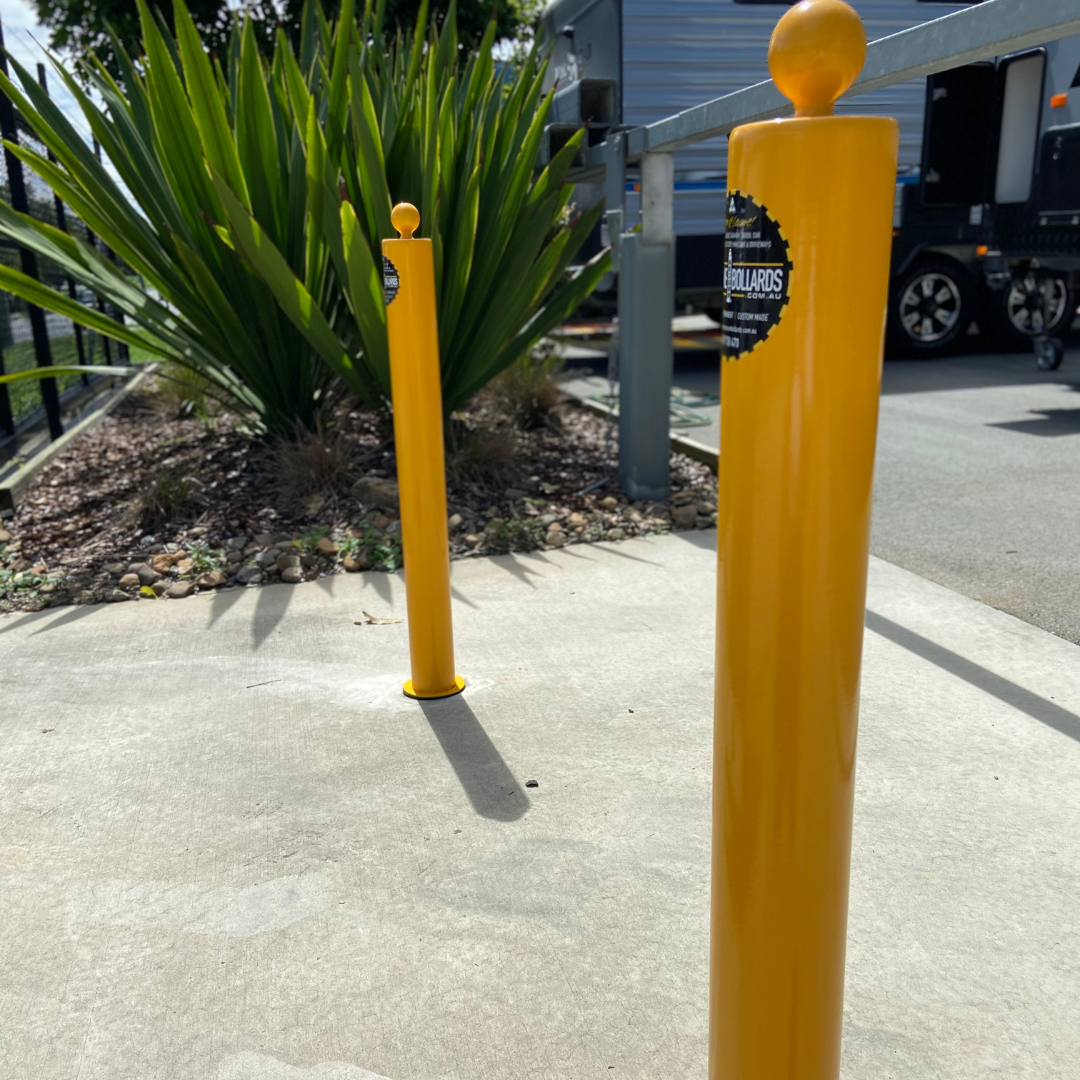 Permanent fixed bollard installation Brisbane