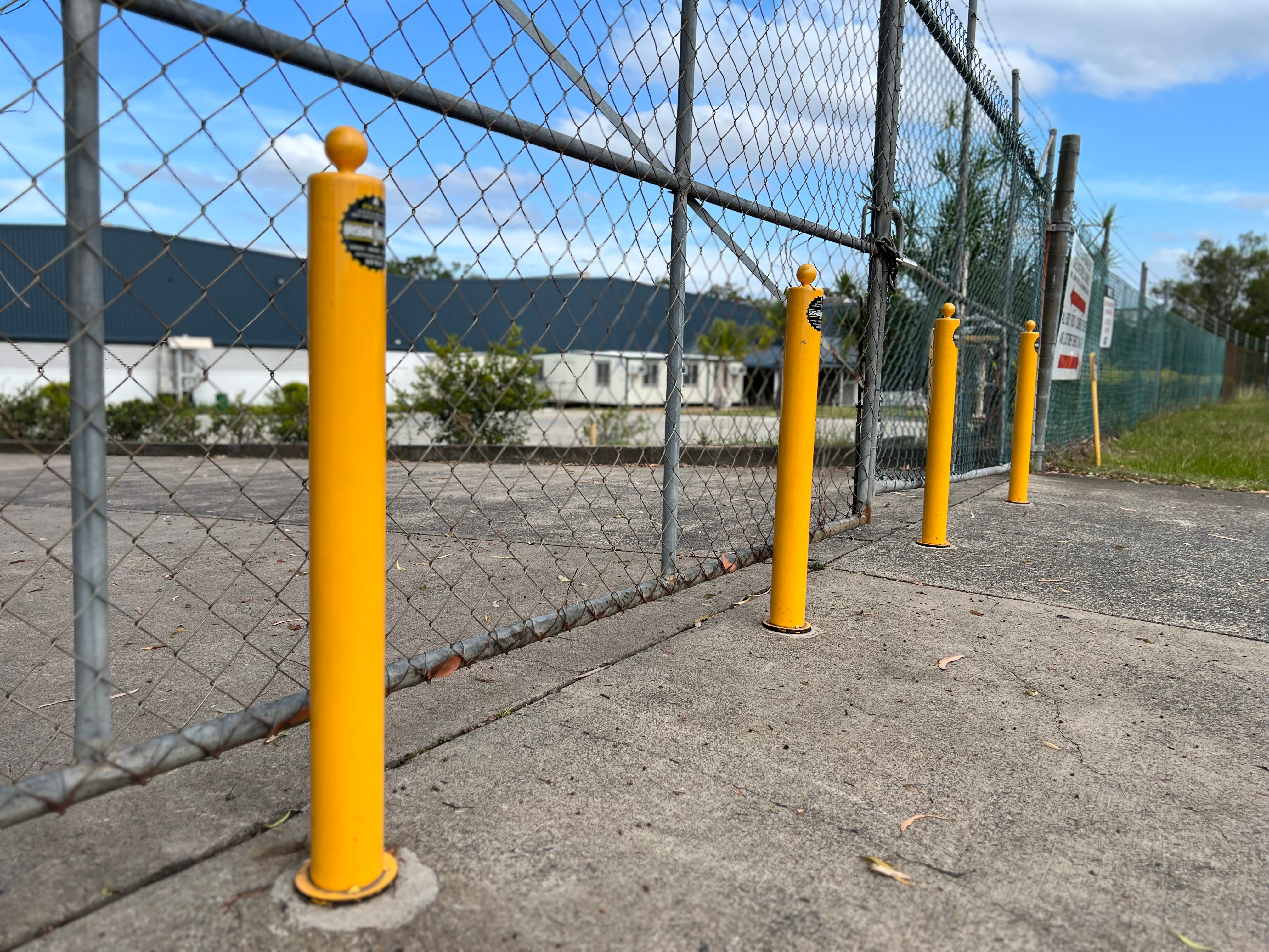 Shopfront protection bollards installed Brisbane