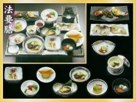 新鮮なホッキがついた法要膳