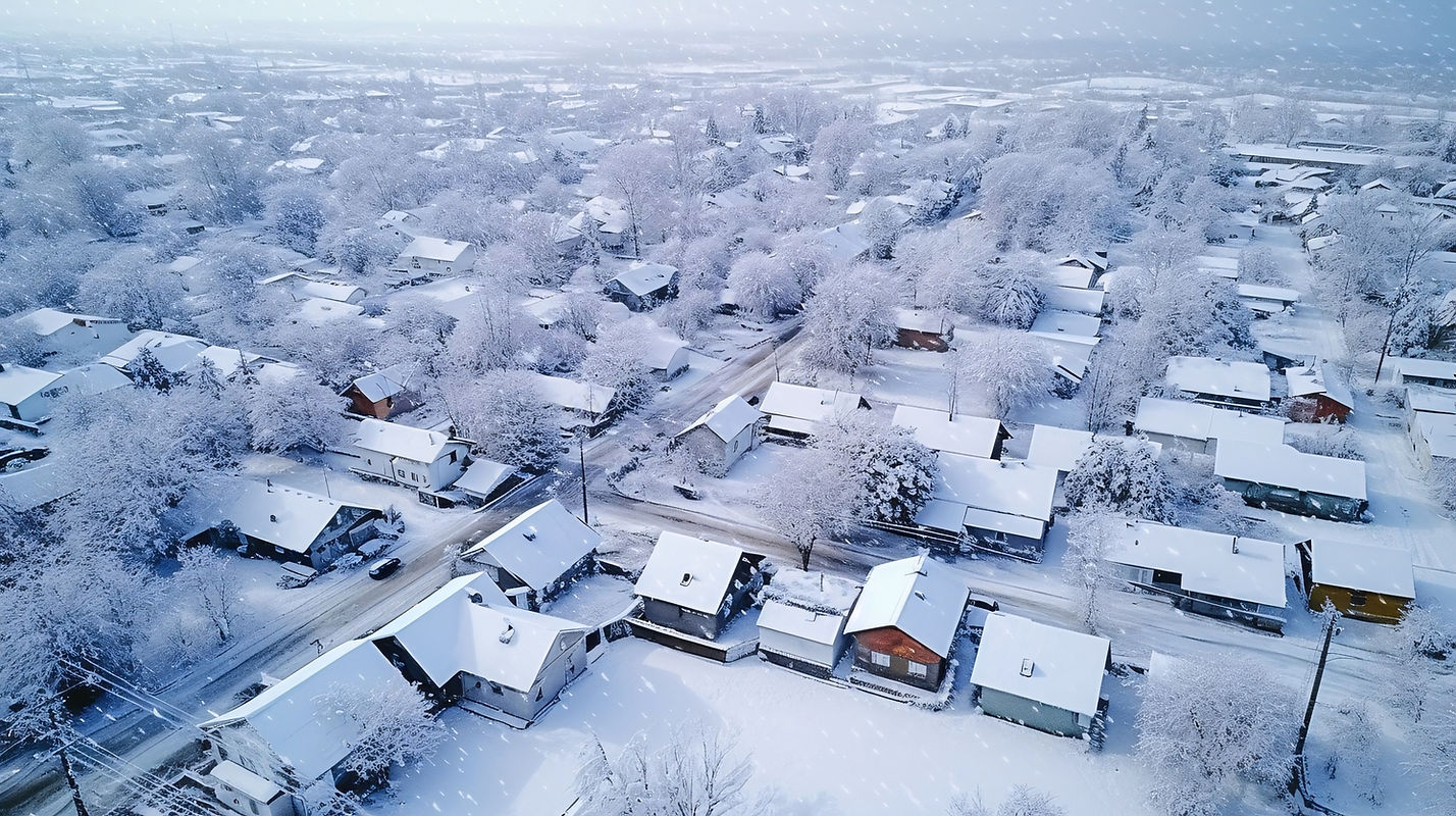 雪の街の風景