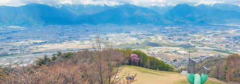 春の信州安曇野の風景