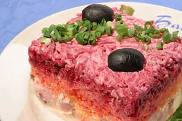 六本木バイカルの赤かぶ、ニシン、ポテトのミルフィーユ