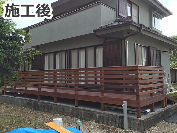 ウッドデッキ施工後