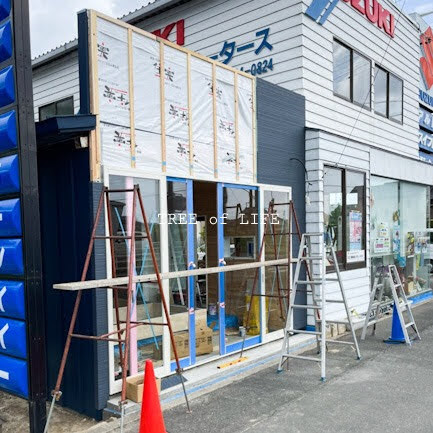 サイディング施工中