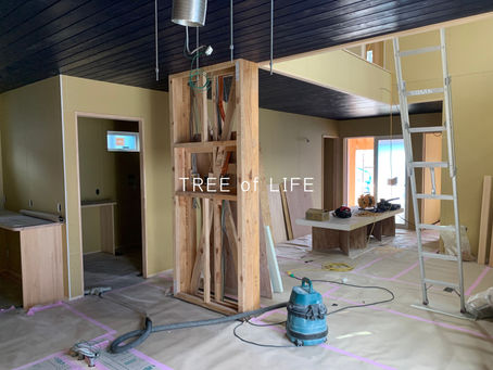 【建築中】インナーガレージのある家6/木工事終了間近。壁ボード施工中