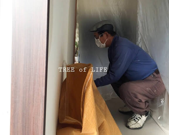 お施主様 作業中
