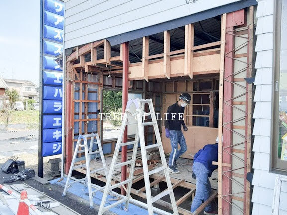 浜松市 大瀬モータース様ショールーム 施工開始