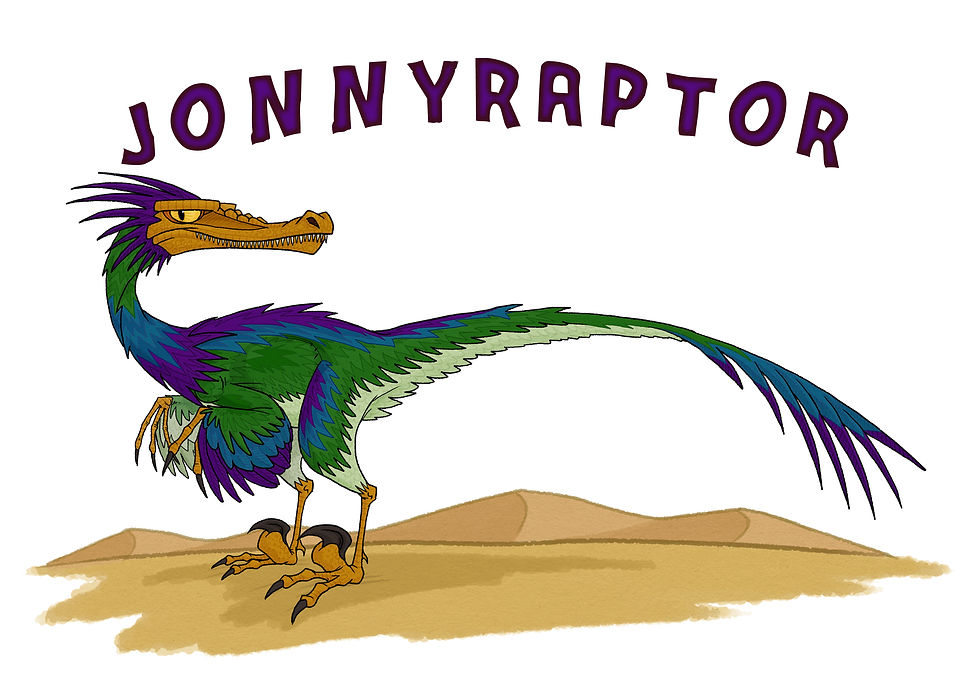Thumbnail: Blankoraptor: Personalised A3 Dinosaur Print