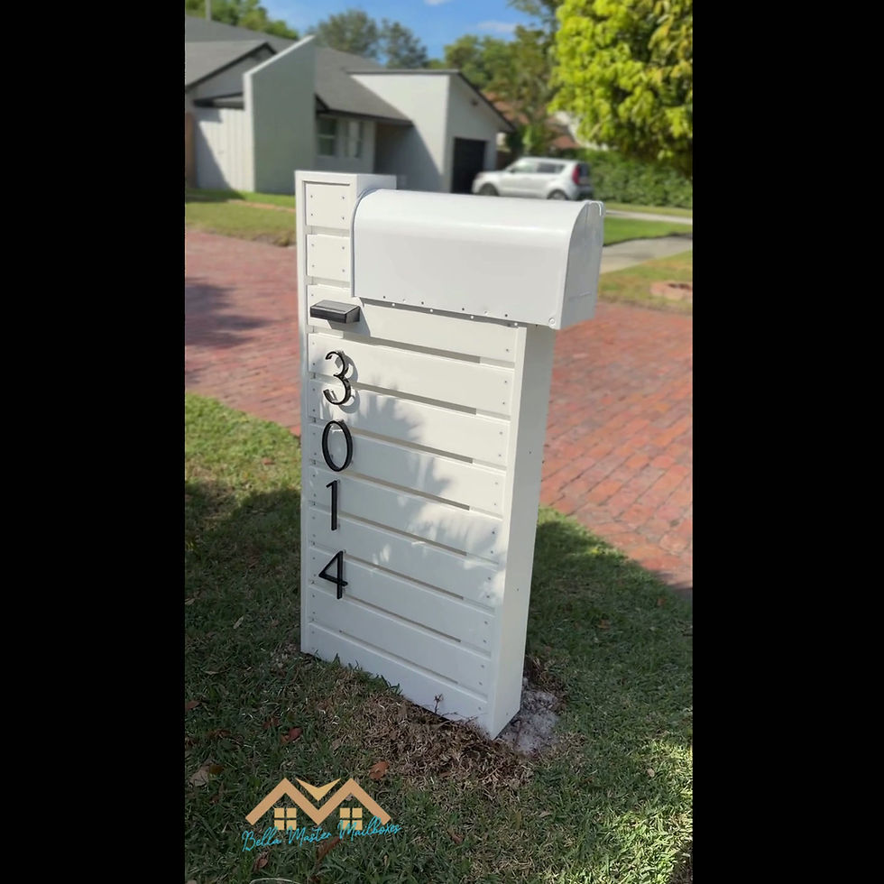 Thumbnail: White Composite Custom Mailbox – Personalized Modern Outdoor Mailbox