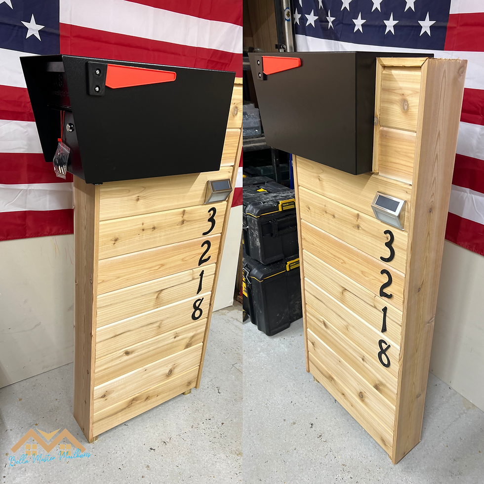 Thumbnail: Cedar Clear Top-Mount Rustic Mailbox