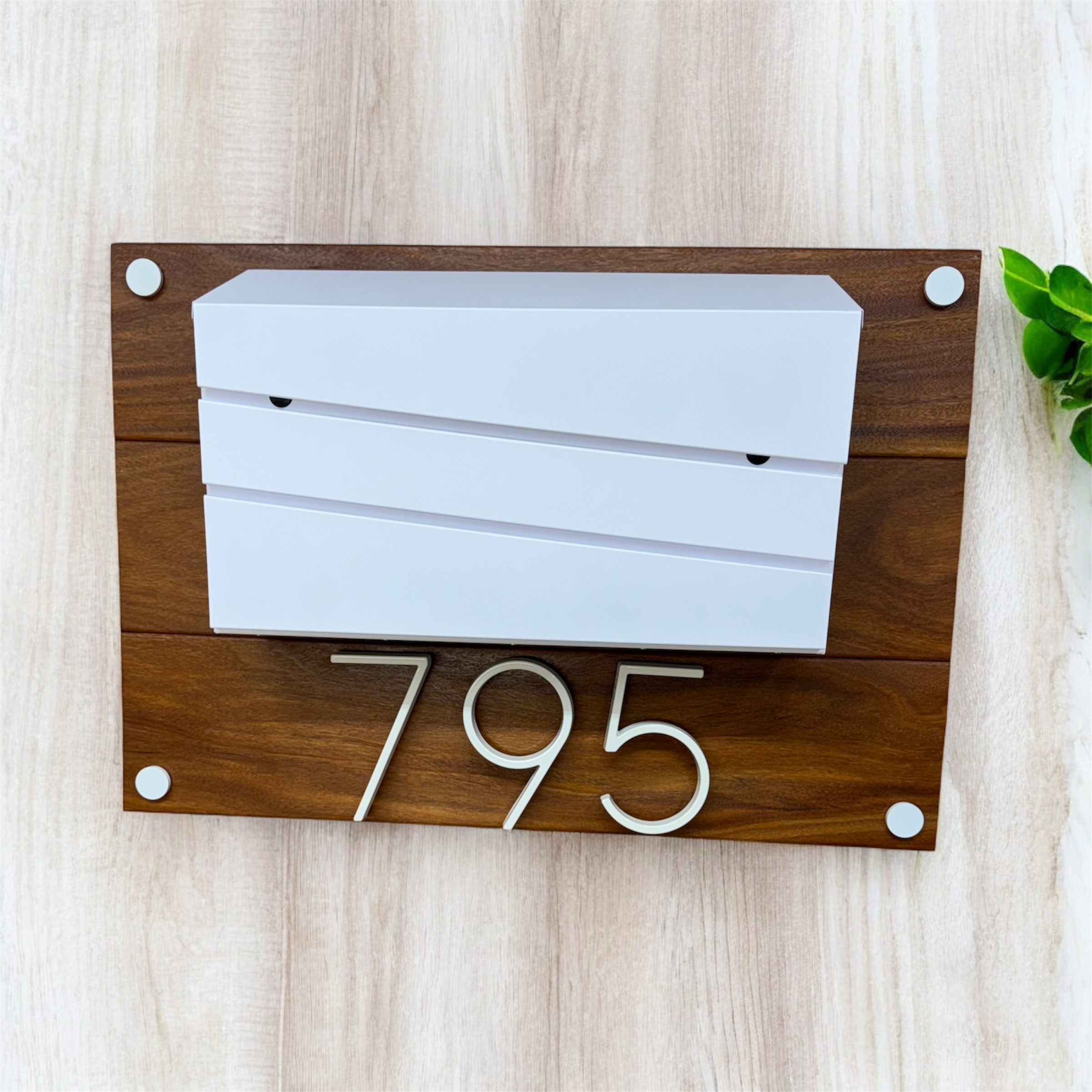 Wood Address Sign- Cumaru Wood
