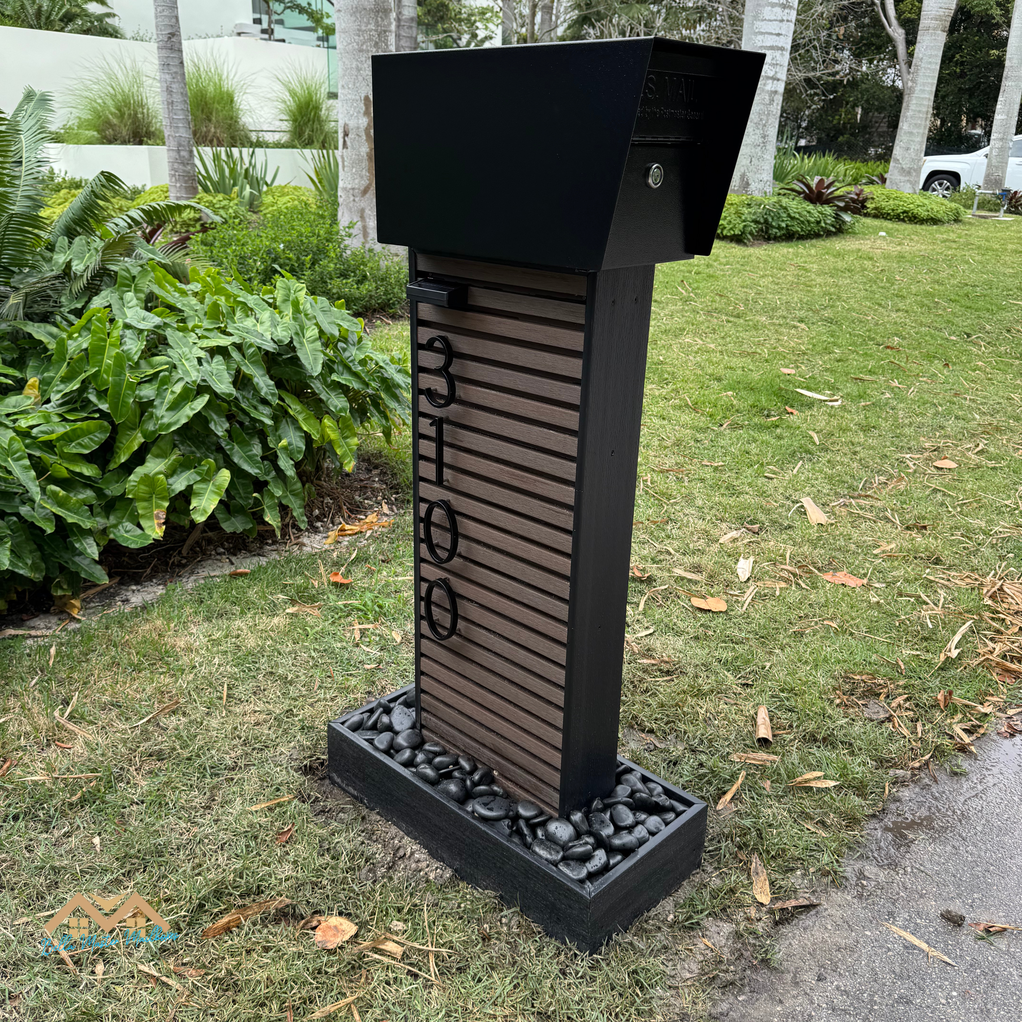 Baby Norx Brown Composite with Frame Top-Mount Mailbox