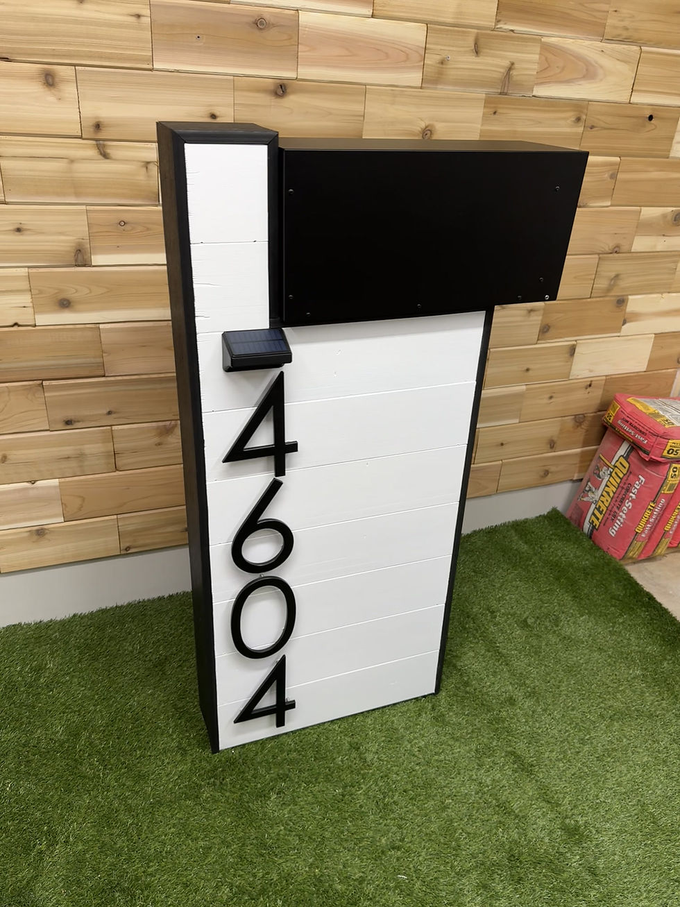 Thumbnail: Cedar White Painted Wood Top-Mount Rustic Mailbox