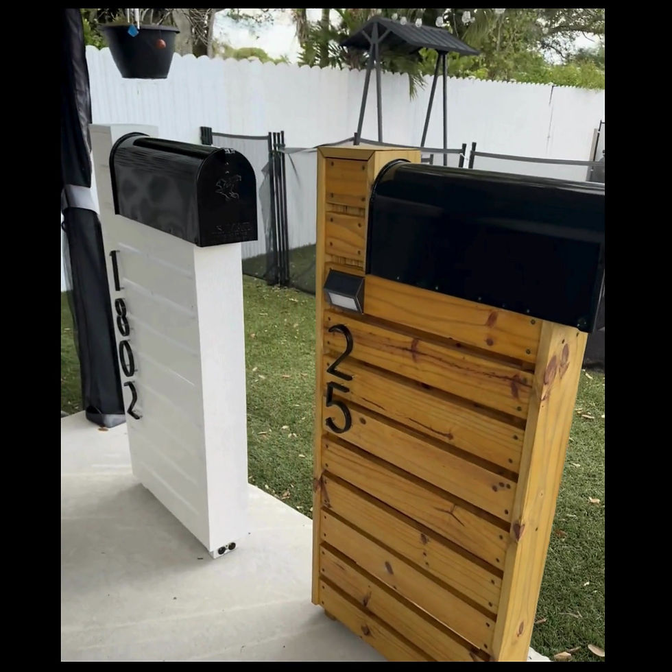 Thumbnail: Painted Wood Differents Colors Top-Mount Mailbox