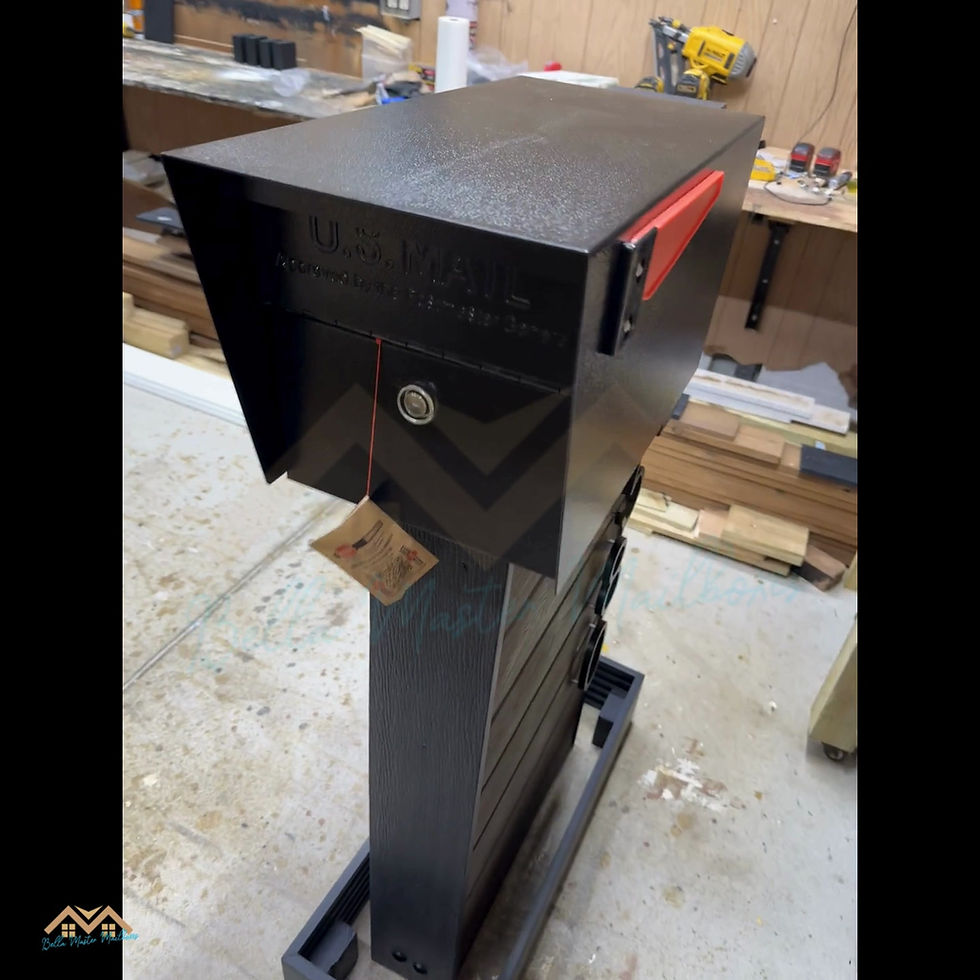 Thumbnail: Composite Slatwall Wood Color Top-Mount Mailbox