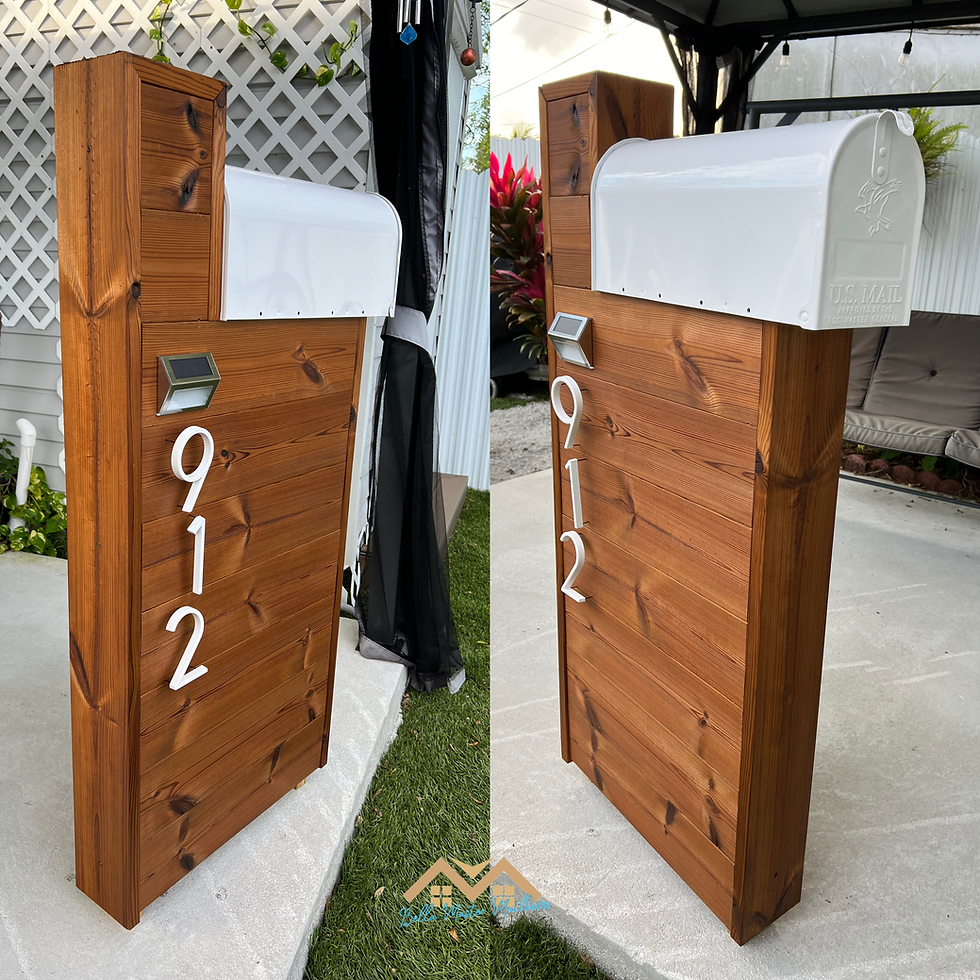 Thumbnail: Hard Wood Top-Mount Mailbox