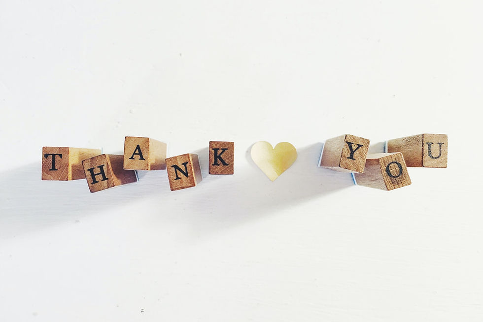Thank You in Block Letters