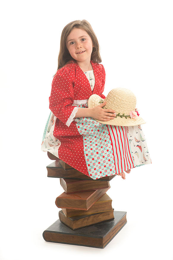 Thumbnail: Boat Dress & Red Bolero age 4-5 years. 2 piece