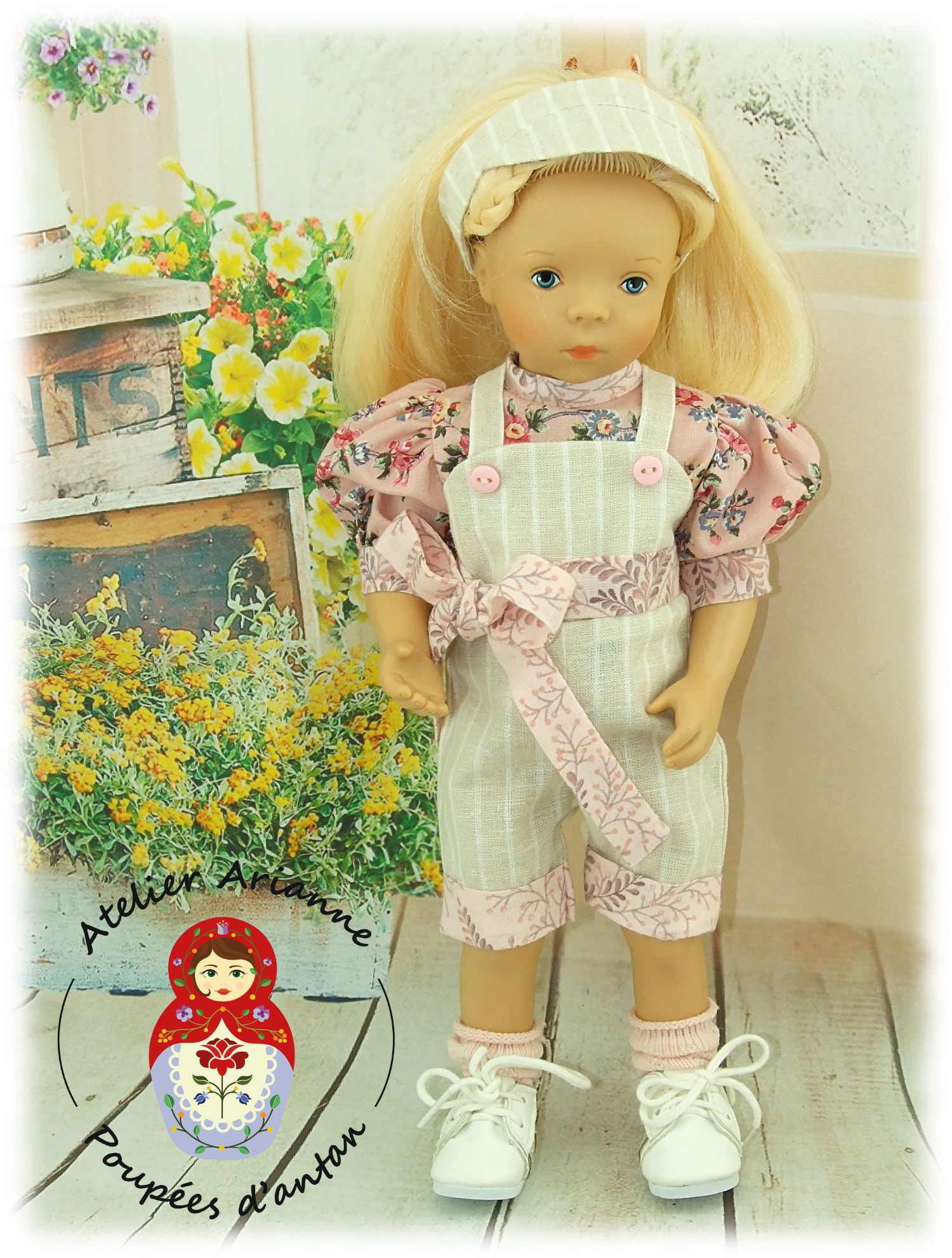 Tenue Capucine - création exclusive de la série Été Shabby pour poupée Minouche