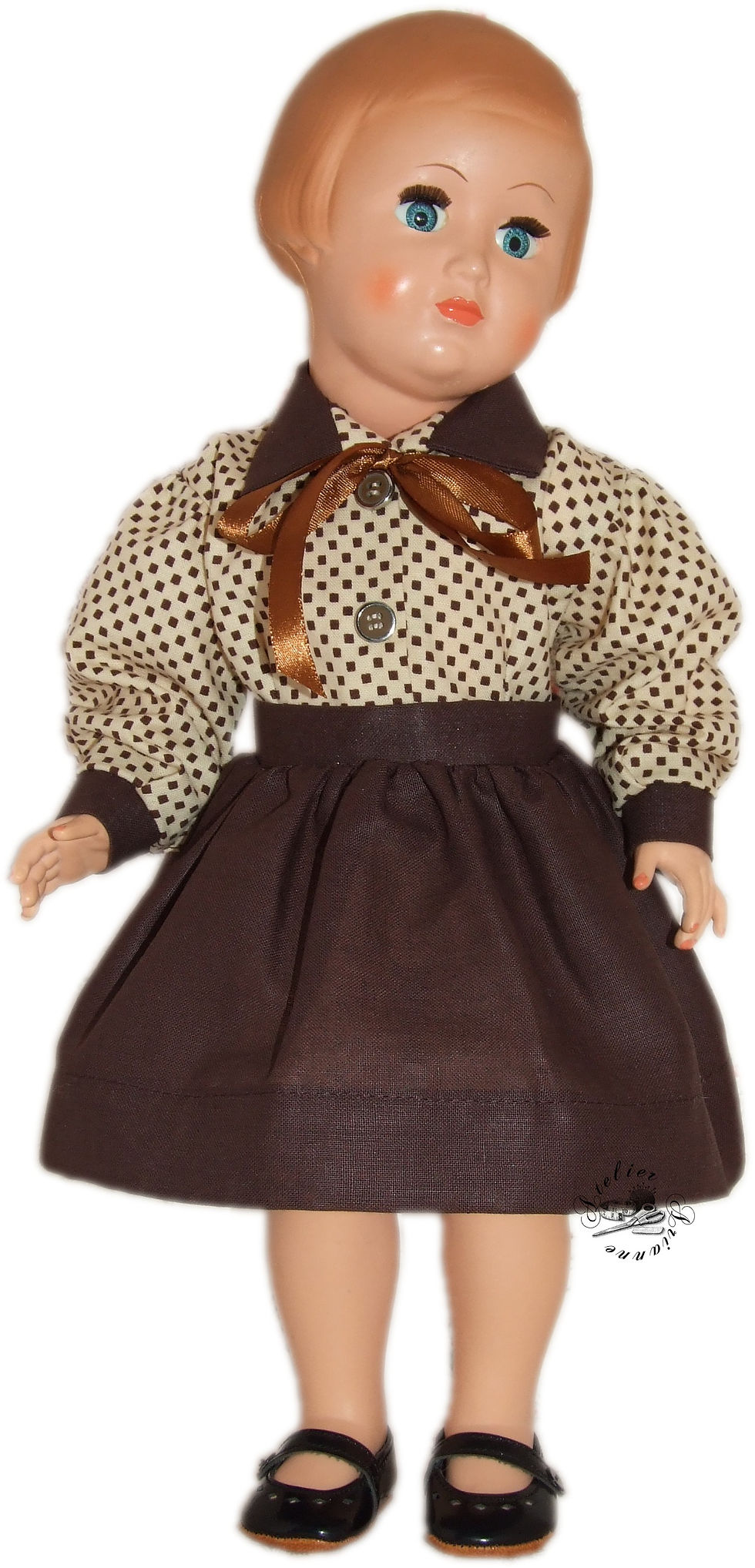 Miniature : Tenue pour poupée Françoise Modes et Travaux Novembre 1952