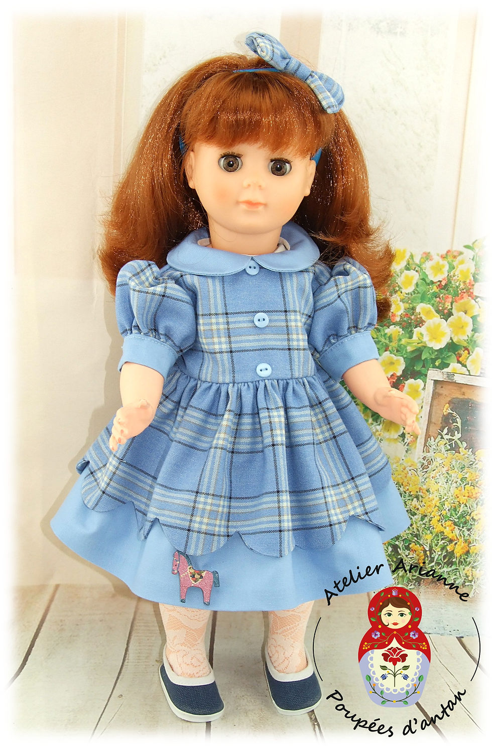 Miniature : Tenue Dorota bleu pour Marie-Françoise, Françoise,  Modes et Travaux