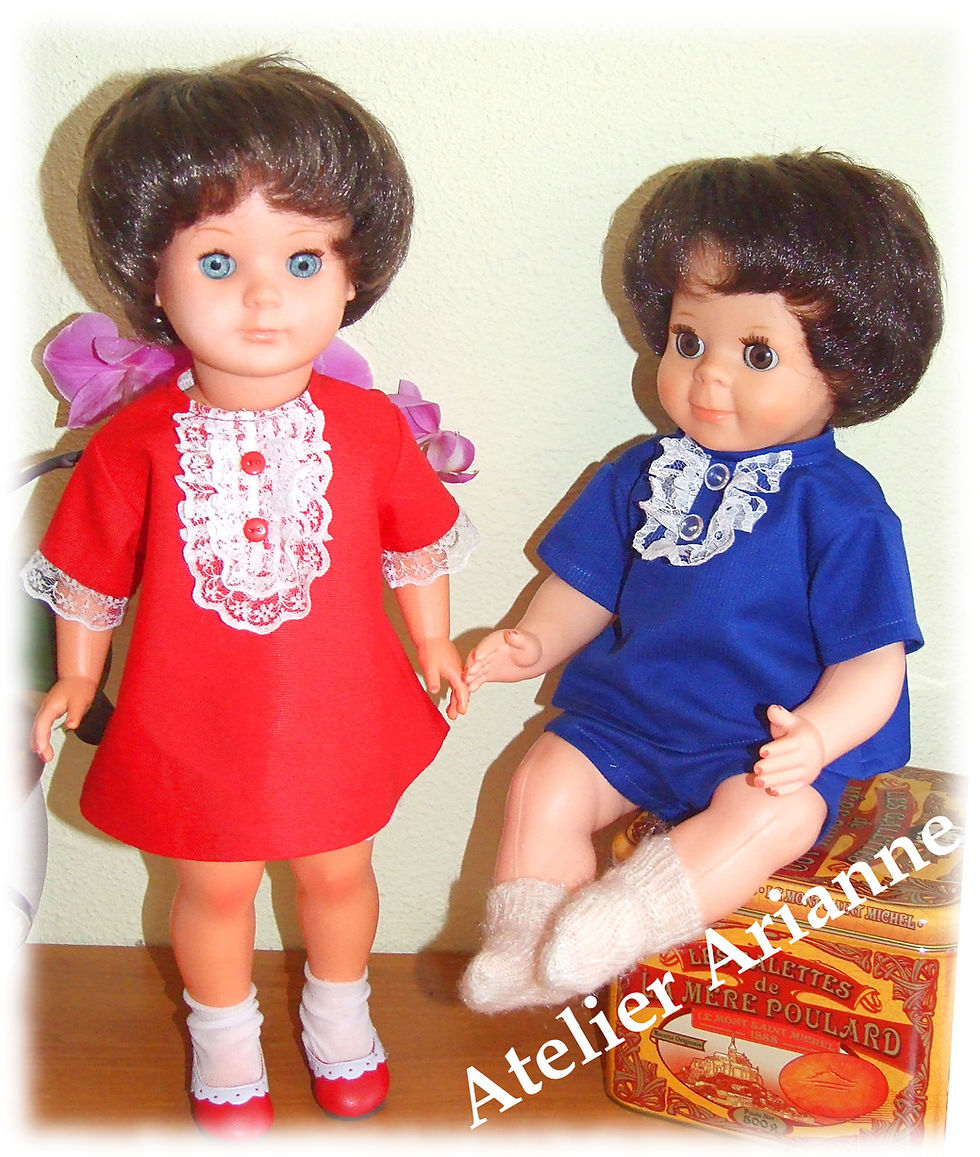 Miniature : Tenue pour poupée Marie-Françoise Modes et Travaux Octobre 1968
