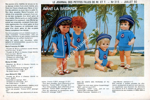 Page De Poupée Françoise - Magazine Modes Et Travaux Juillet 1980 - Occasion