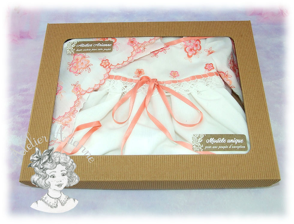 Miniature : Tenue de baptême pour un bébé Reborn de 45 cm