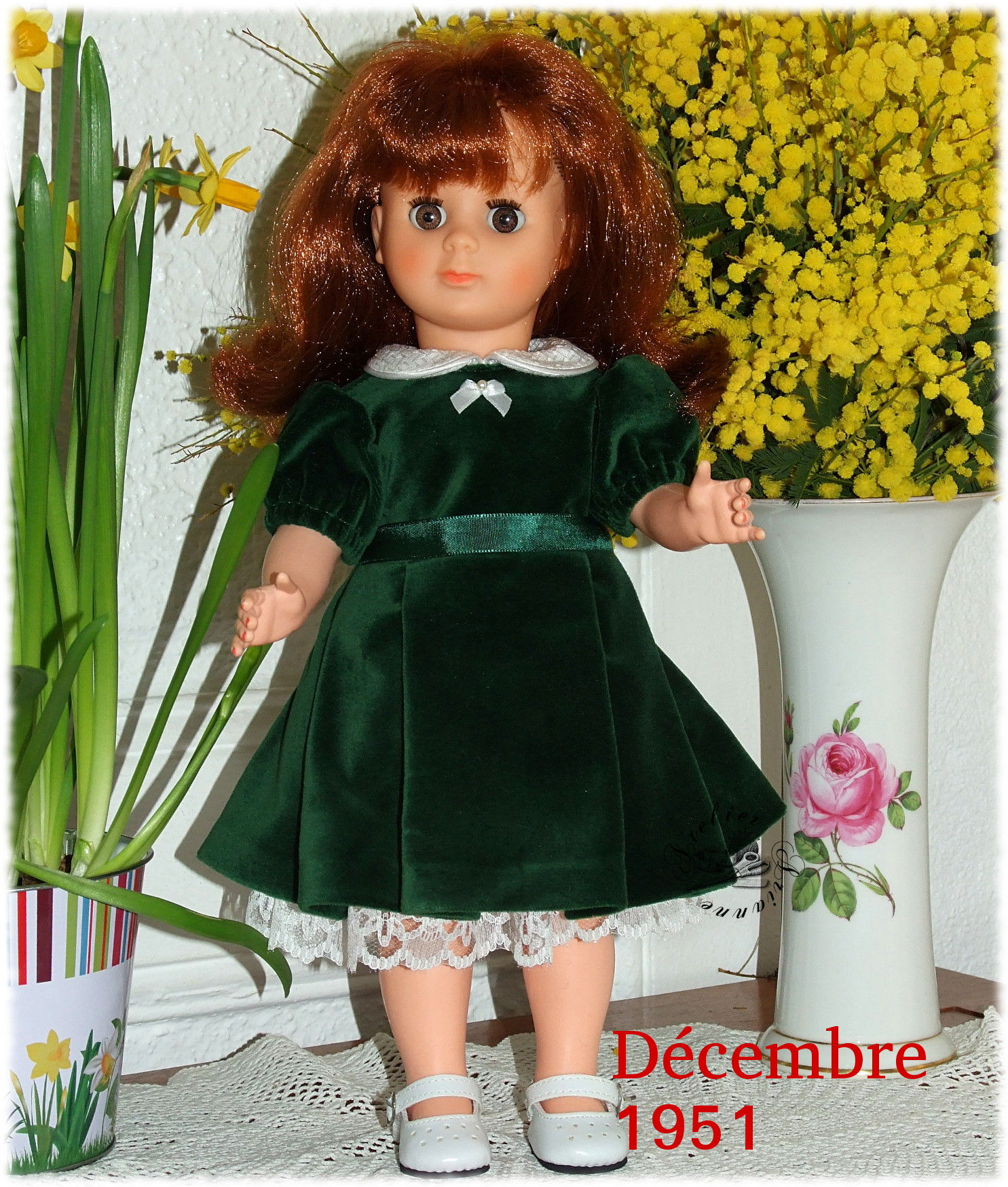 Tenue pour poupée Françoise ou Marie-Françoise Modes et Travaux Décembre 1951