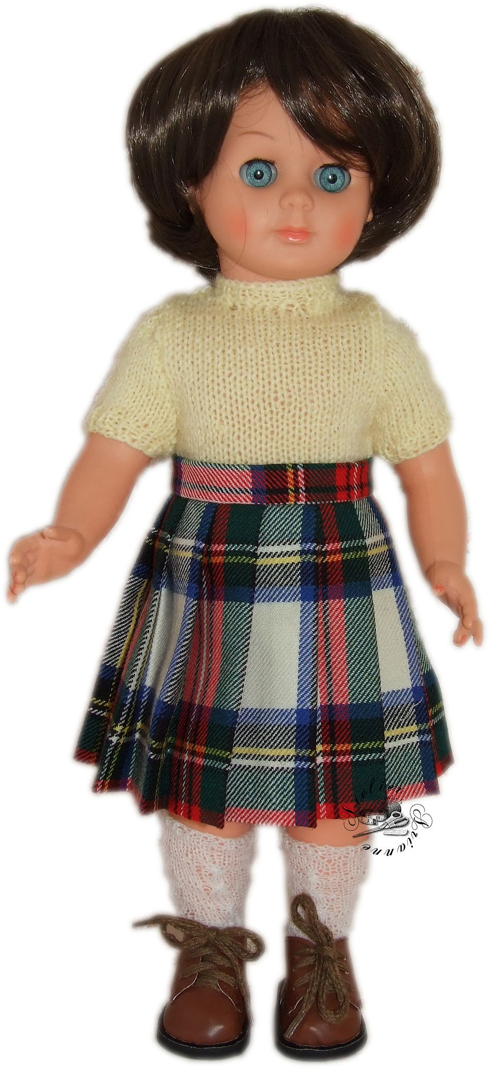 Miniature : Tenue pour poupée Françoise Modes et Travaux Août 1951