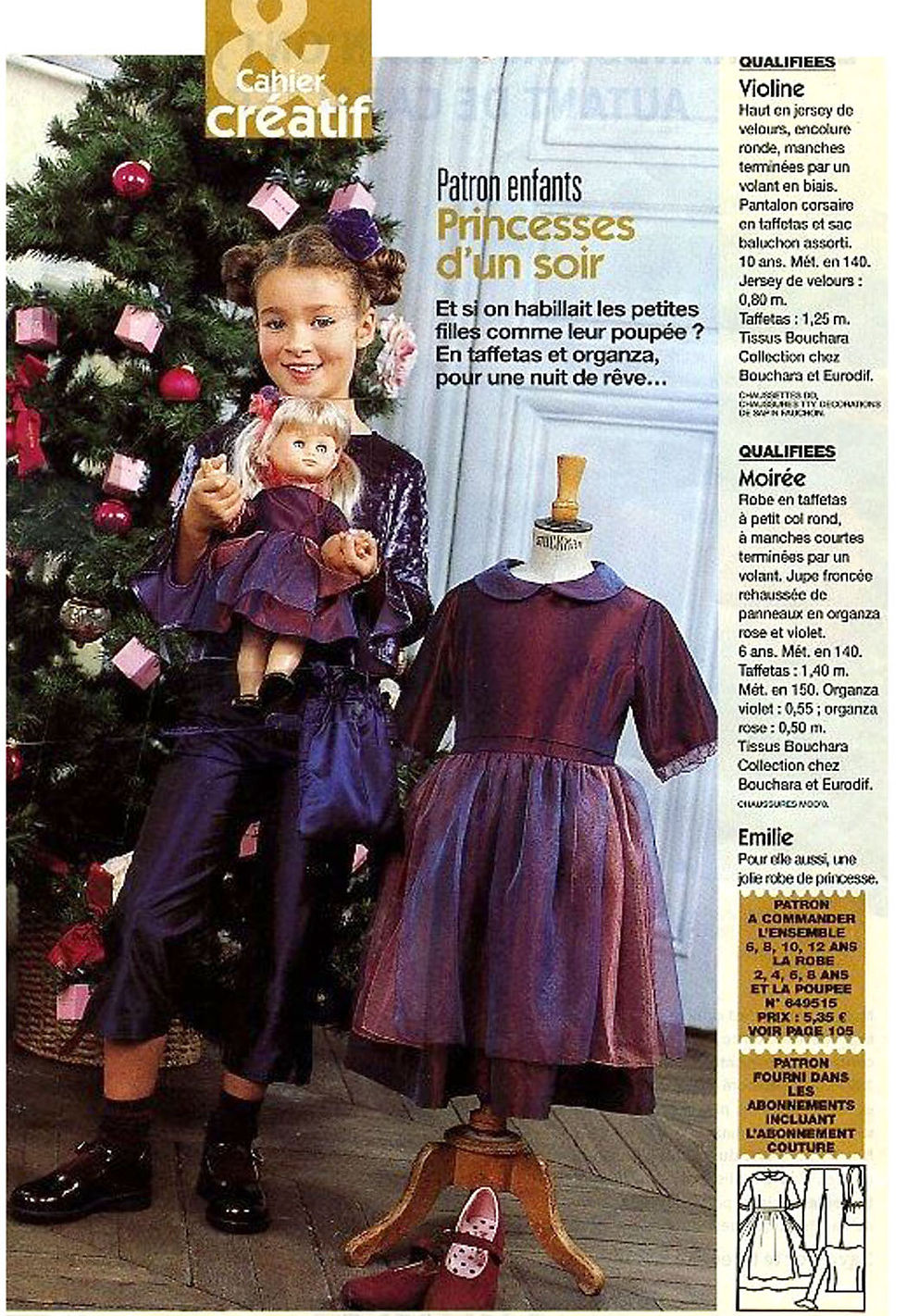 Miniature : Décembre 2002 Tenue pour poupée Emilie,  Modes et Travaux