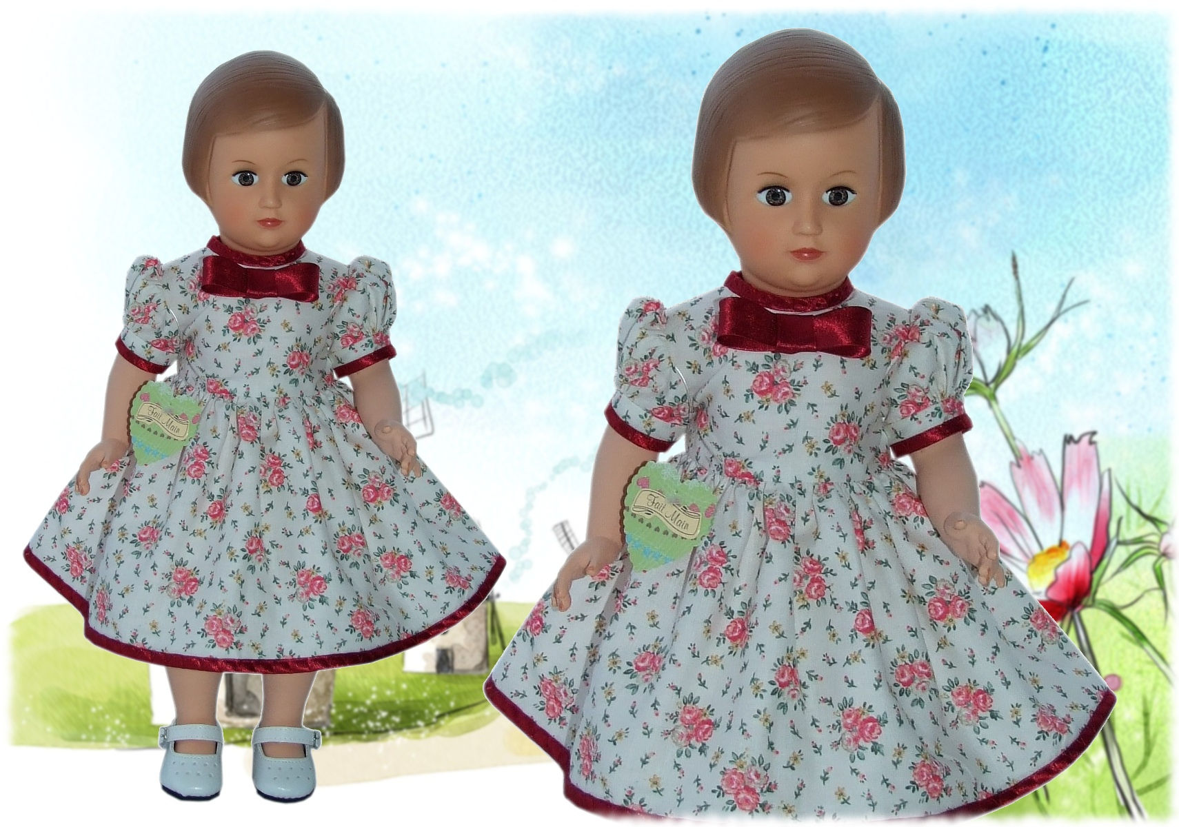 Robe Françoise Rouge Mars 1951