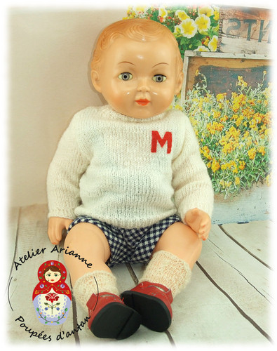 Page De Patron De Poupée Françoise-Michel - Modes Et Travaux Octobre 1958 - Vintage