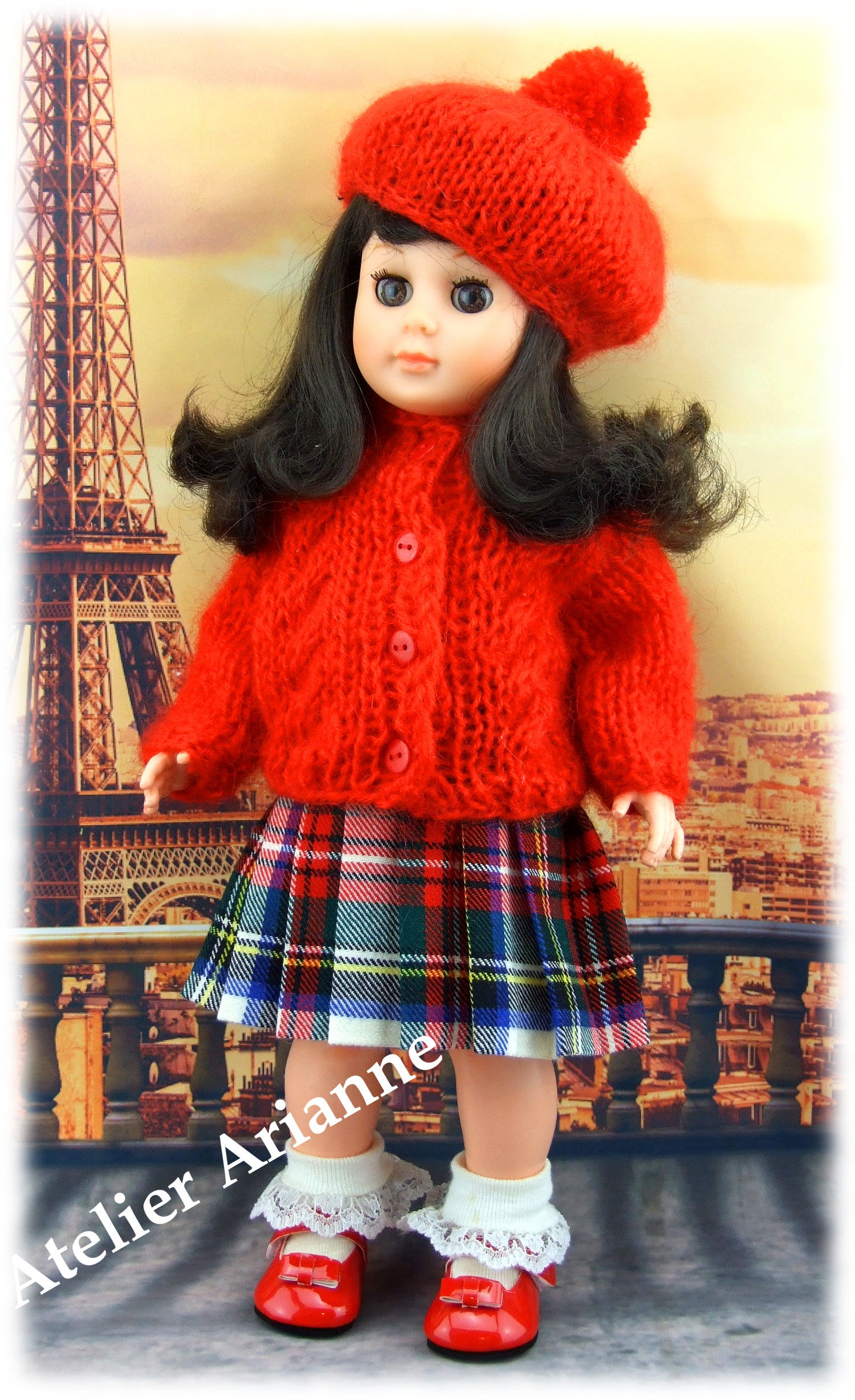 Tenue Valentina tricot, couture pour poupée Marie-Françoise Modes et Trava