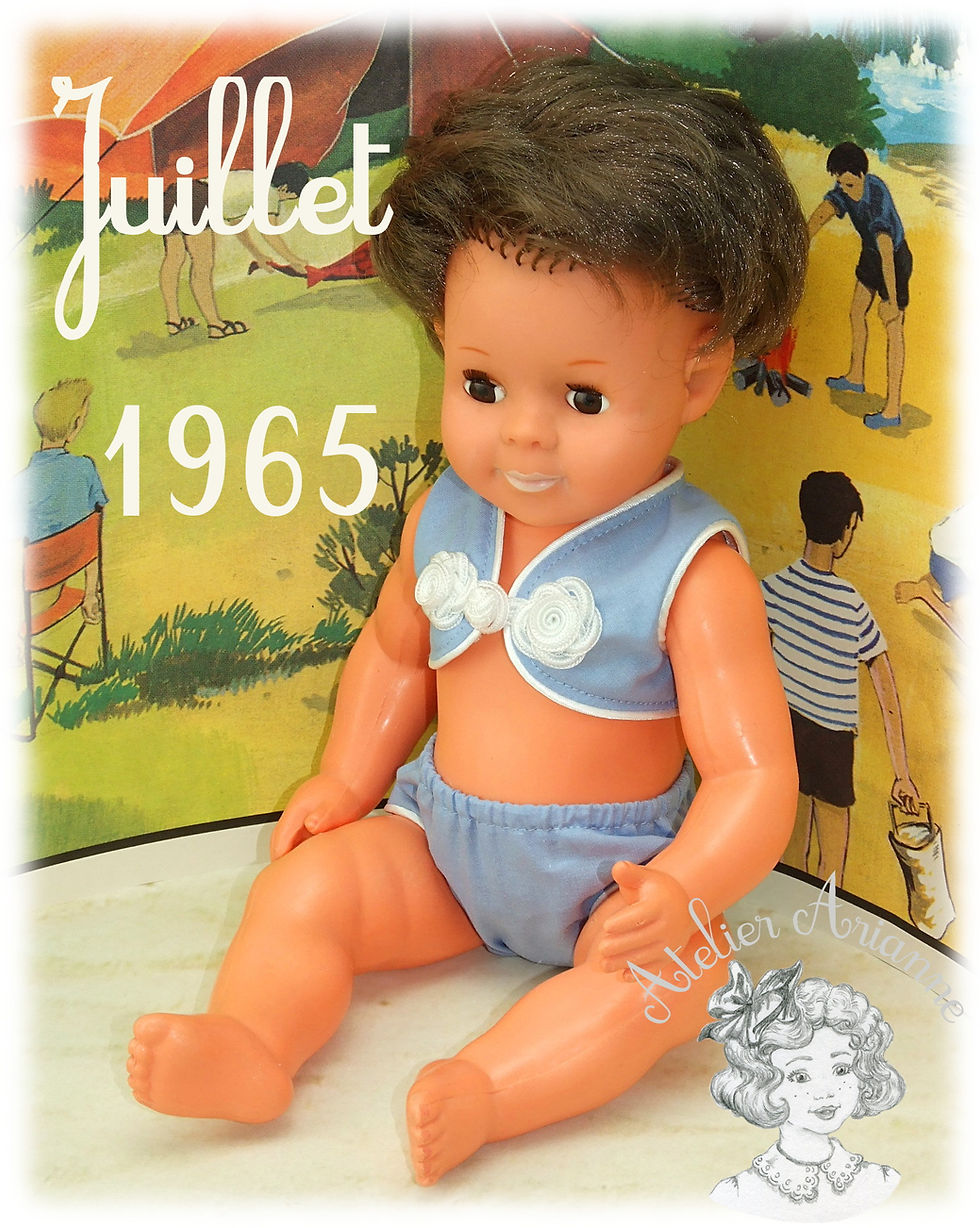 Miniature : Juillet 1965 Tenue pour poupée Michel Modes et Travaux