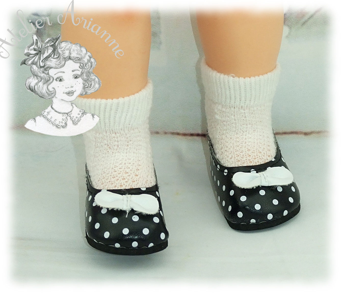 Chaussettes pour Marie-Françoise jersey ajouré