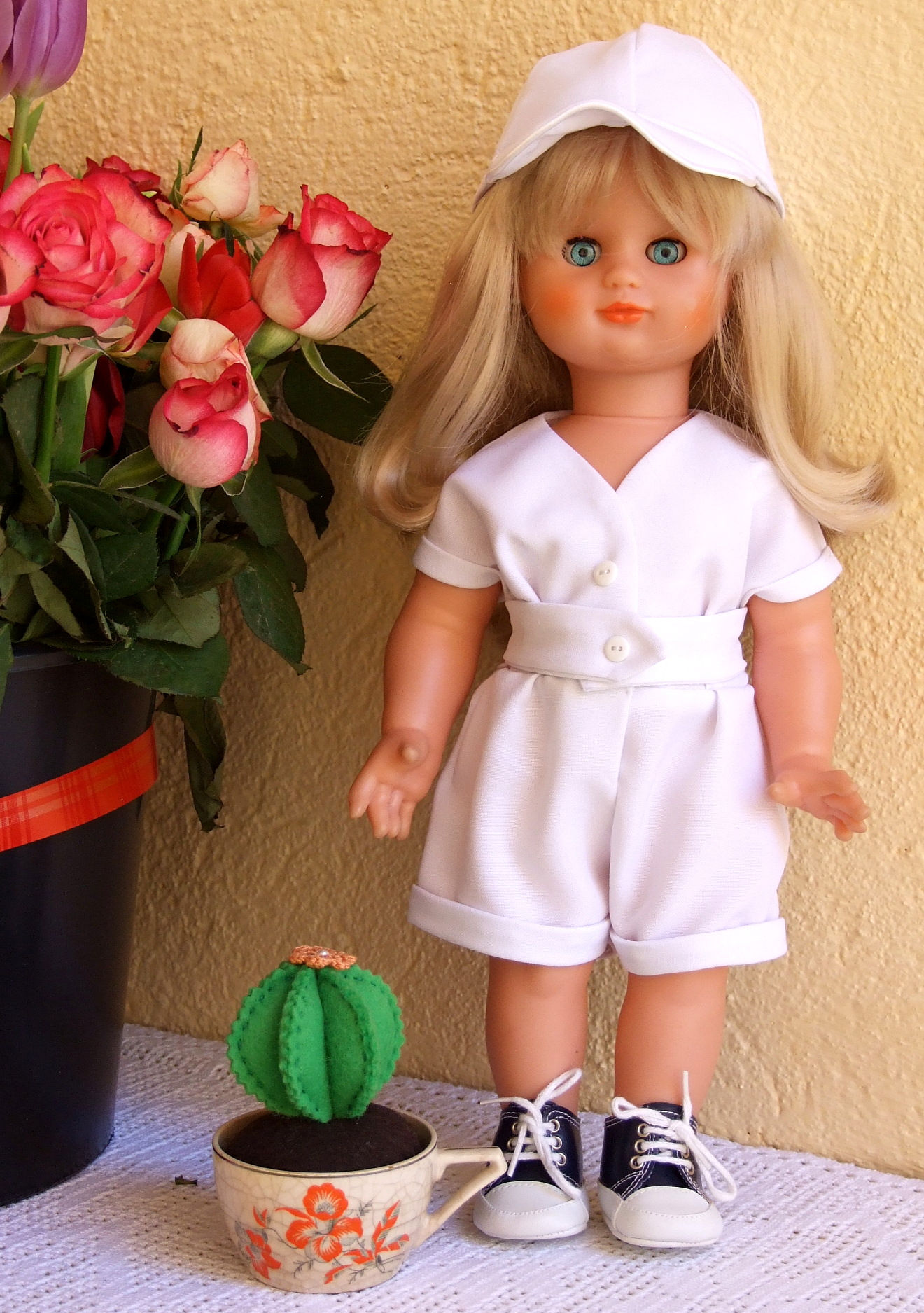 Tenue ''tennis'' pour poupée Emilie Modes et Travaux Mai 1954