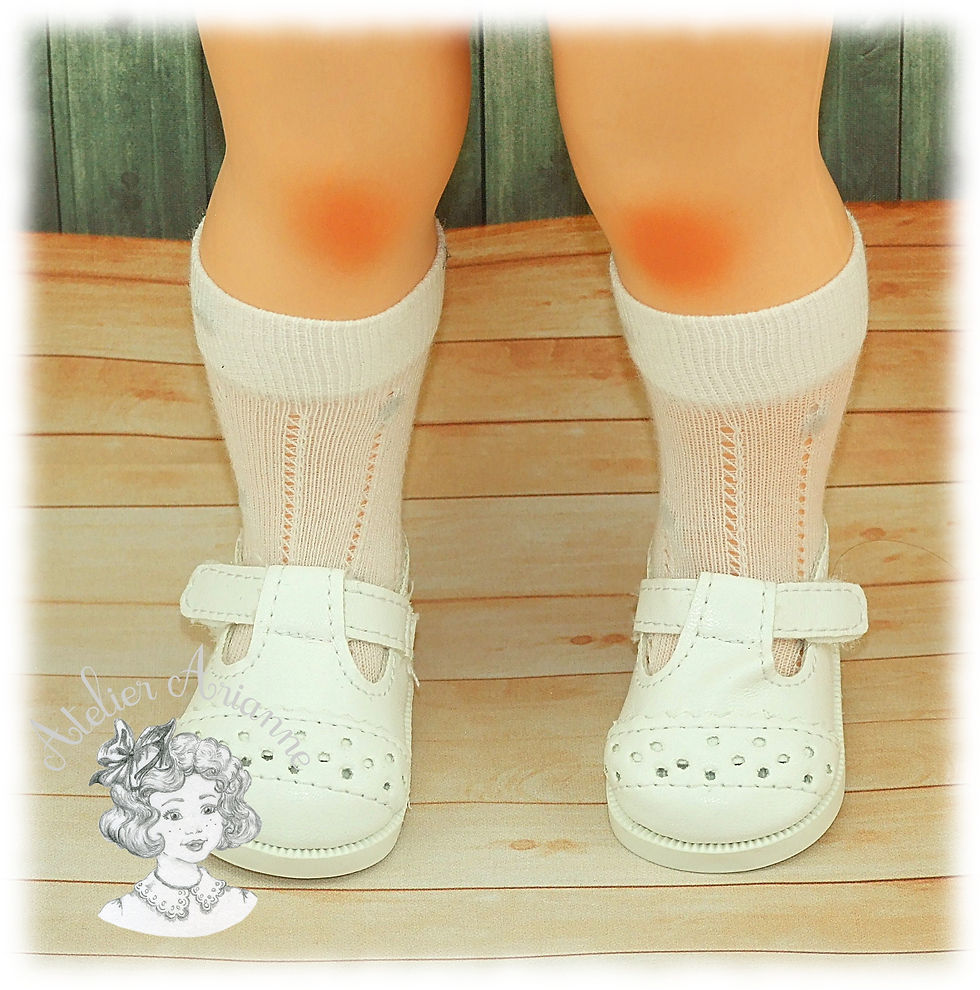 Nr 15 Chaussettes en jersey pour poupées M et T, Starlette, Finouche, Muller