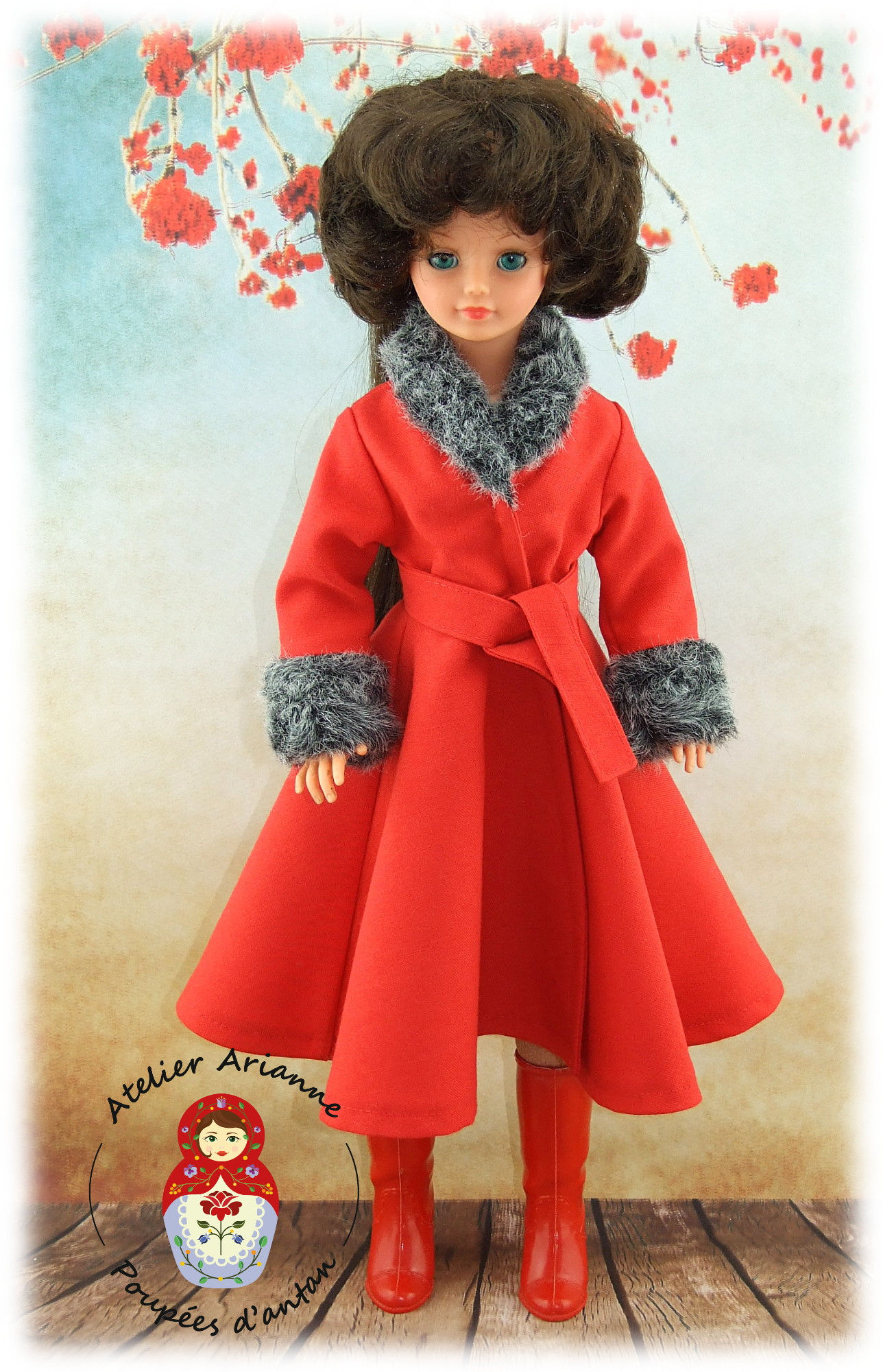 GRENAT Reproduction de la tenue originale pour poupée Cathie de Bella