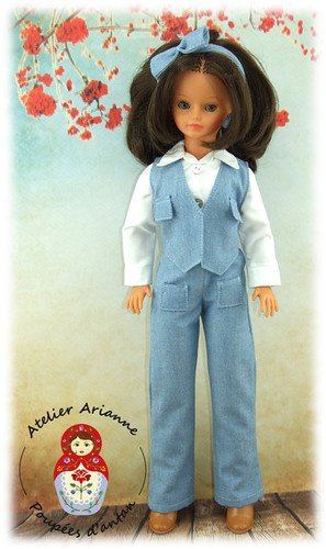 Pour poupée Cathie Bella :partie tenue Western 1977 (avec Pour poupée Cathie Bella :partie tenue Western 1977 (avec