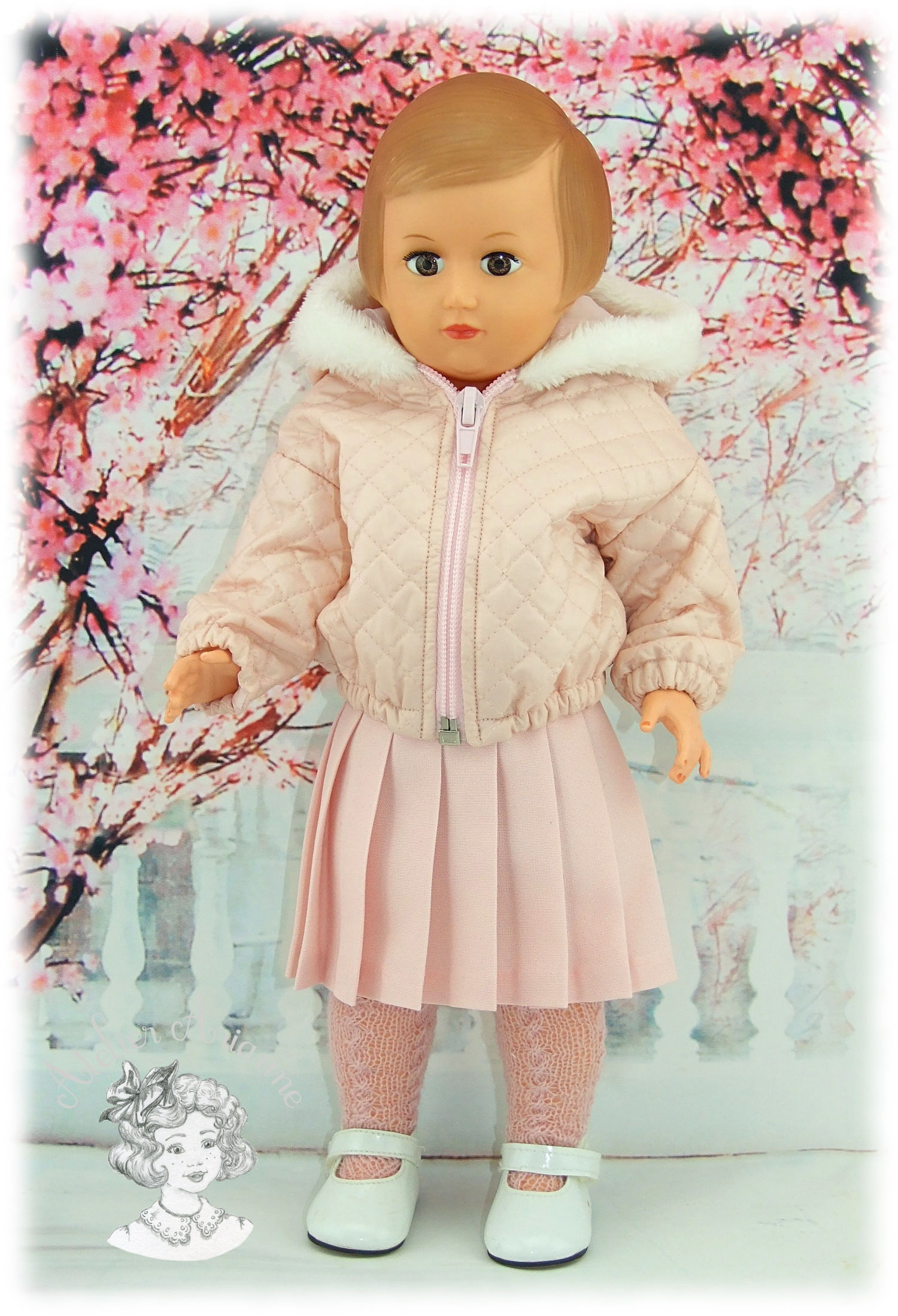 Tenue pour poupée Marie-Françoise de Modes et Travaux-Janvier 1961 + jupe