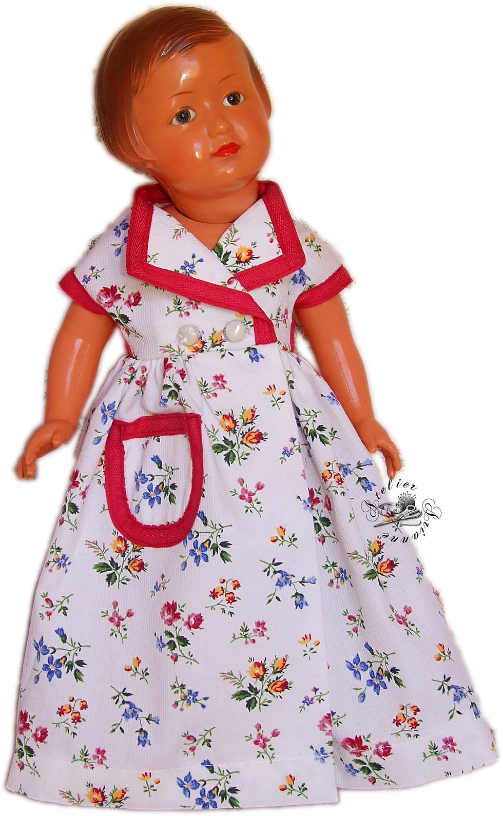 Miniature : Tenue pour poupée Françoise Modes et Travaux Mai 1951